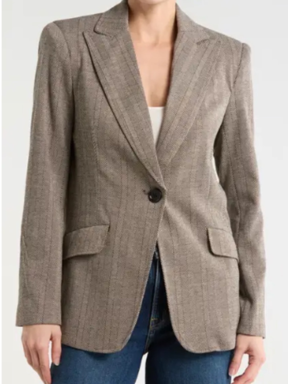 Max Studio One Button Blazer